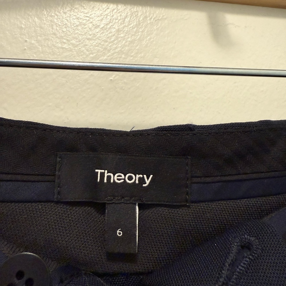 Theory Black Wide Leg Pants - Picture 3 of 9